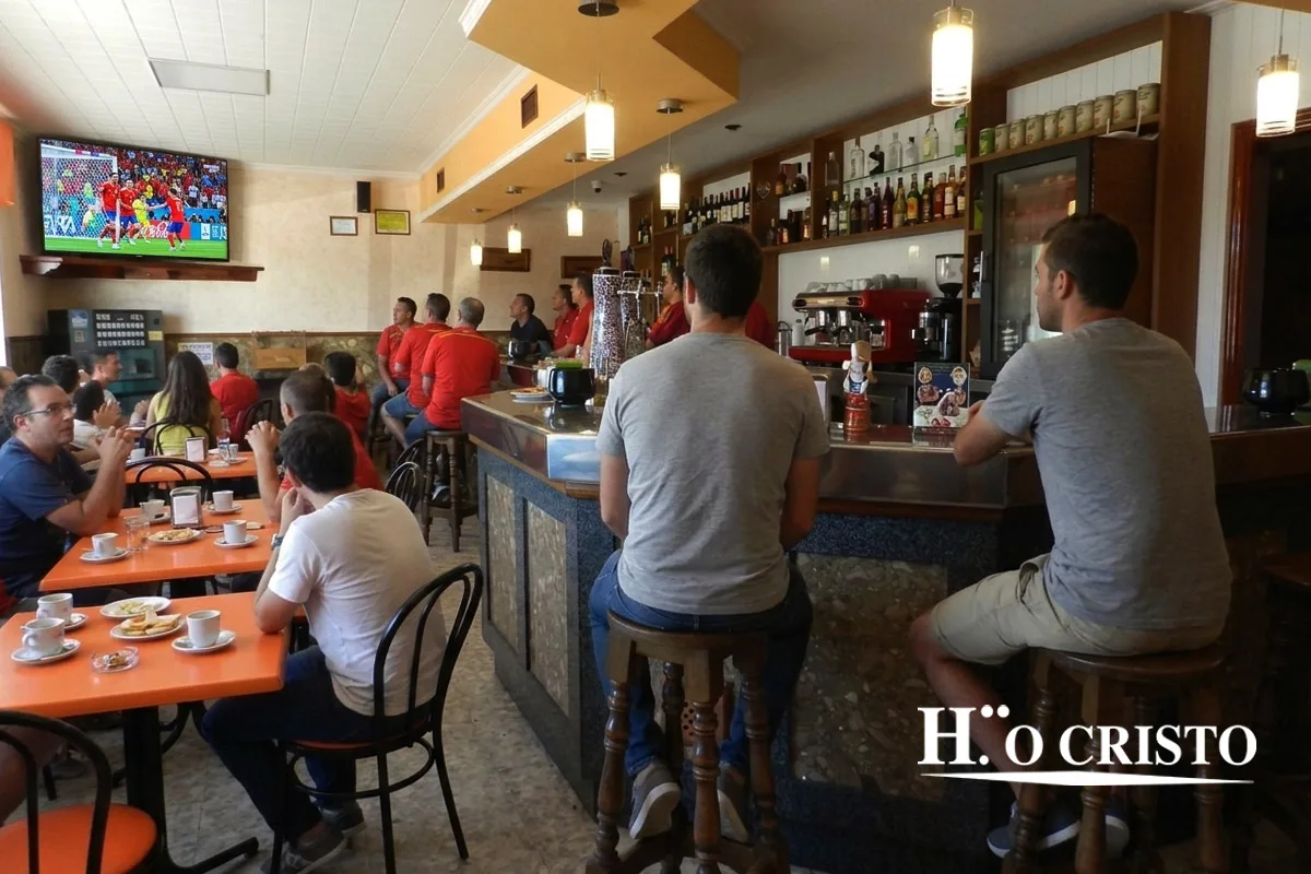 El Mundial de Fútbol en la cafetería de O Cristo