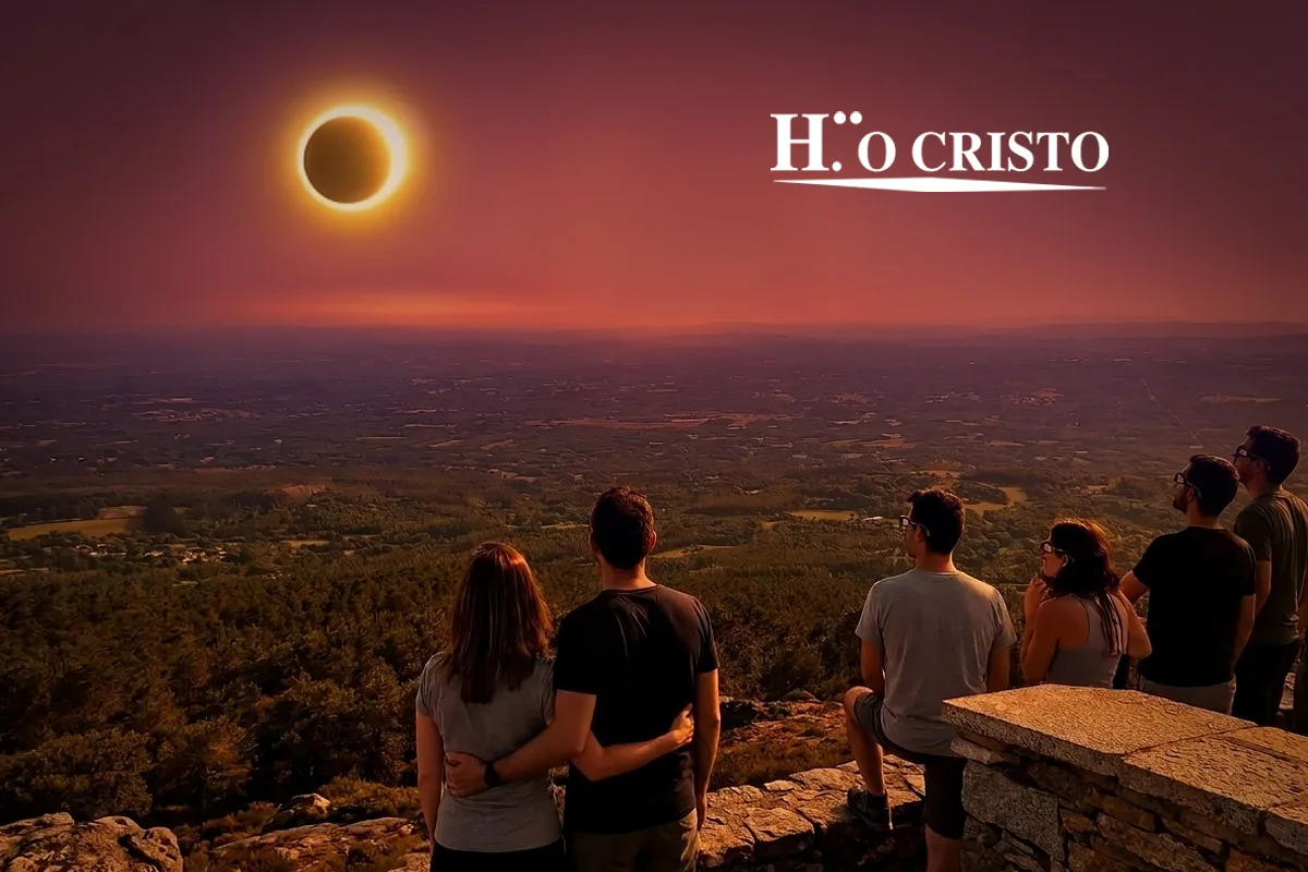 El eclipse solar desde a Terra Chá